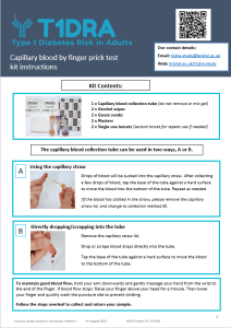 Capillary blood sample instructions