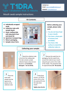 Mouth swab sample instructions